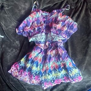 colorful tie dye romper